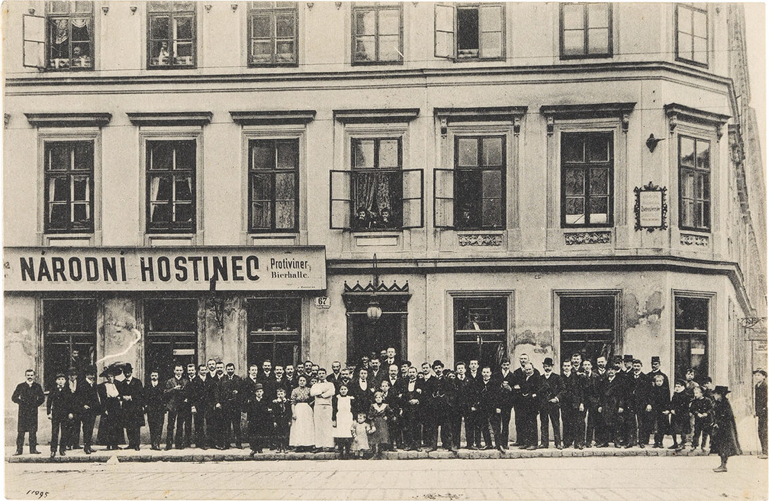 "Národni Hostinec"/“Privotiner Bierhalle“, 16., Ottakringer Straße 67, um 1910, Wien Museum 