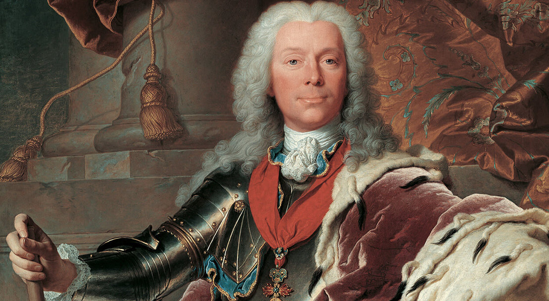 Hyacinthe Rigaud: Porträt des Fürsten Joseph Wenzel I. von Liechtenstein (1696–1772) , 1740, (Detail), Öl auf Leinwand, LIECHTENSTEIN. The Princely Collections, Vaduz–Vienna 