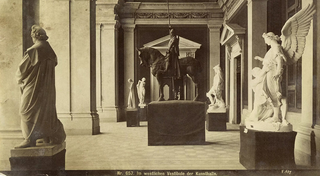 Weltausstellung 1873: Kunsthalle, westliches Vestibül, Foto: Josef Löwy, Wien Museum 