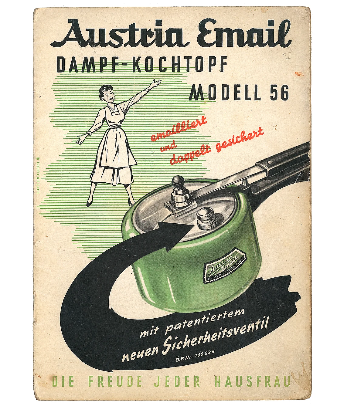 Gebrauchsanweisung für Austria-Email-Dampf-Kochtopf, 1950er Jahre, Wien Museum, Inv.-Nr. 226833/4  