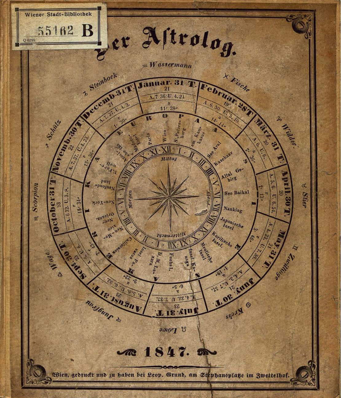 Der „Astrolog“ aus dem Jahr 1847, © Wienbibliothek im Rathaus 