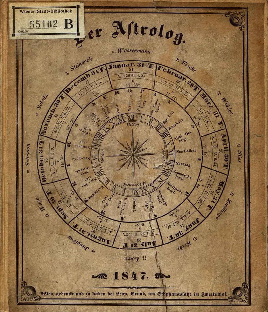 Der „Astrolog“ aus dem Jahr 1847, © Wienbibliothek im Rathaus