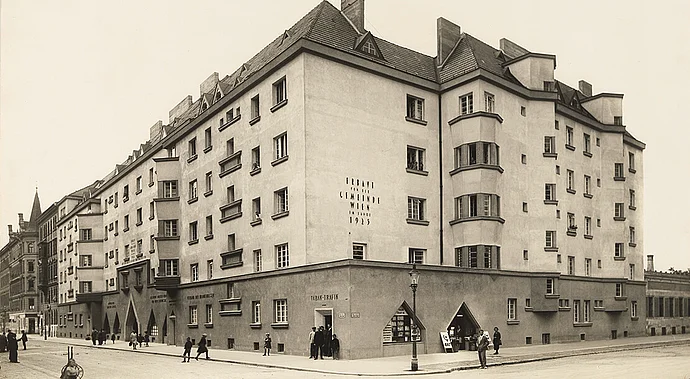Grossmannhof, 20., Pappenheimgasse 4 / Denisgasse 39-41, um 1926, Wien Museum Inv.-Nr. 57962/451
