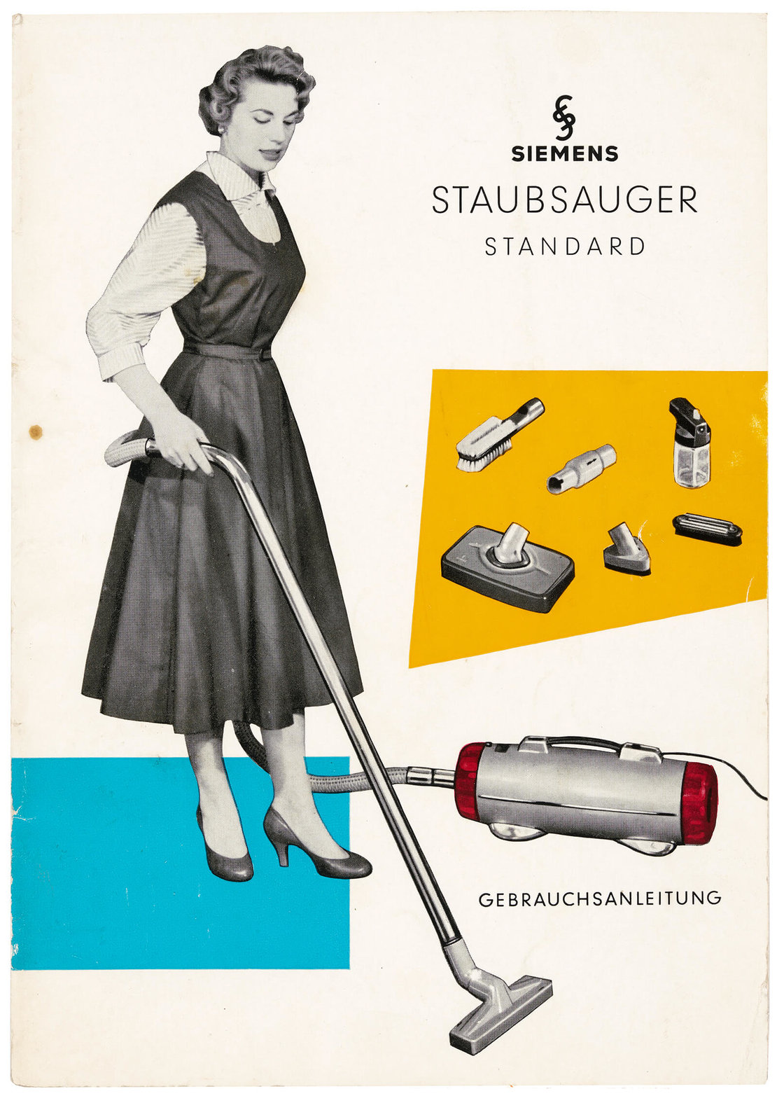Bedienungsanleitung für Siemens-Staubsauger, 1950er Jahre, Wien Museum, Inv.-Nr. 248423/3 