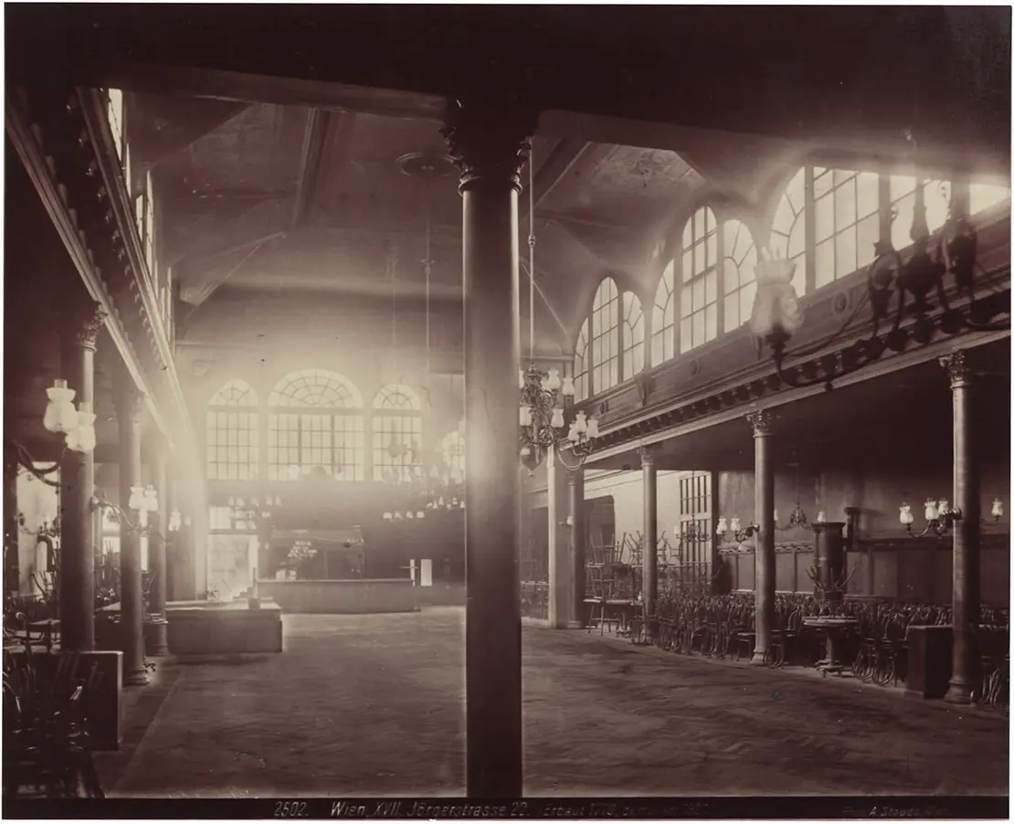 Innenansicht von Stalehners Etablissement, vor 1907, Foto: August Stauda, Wien Museum  