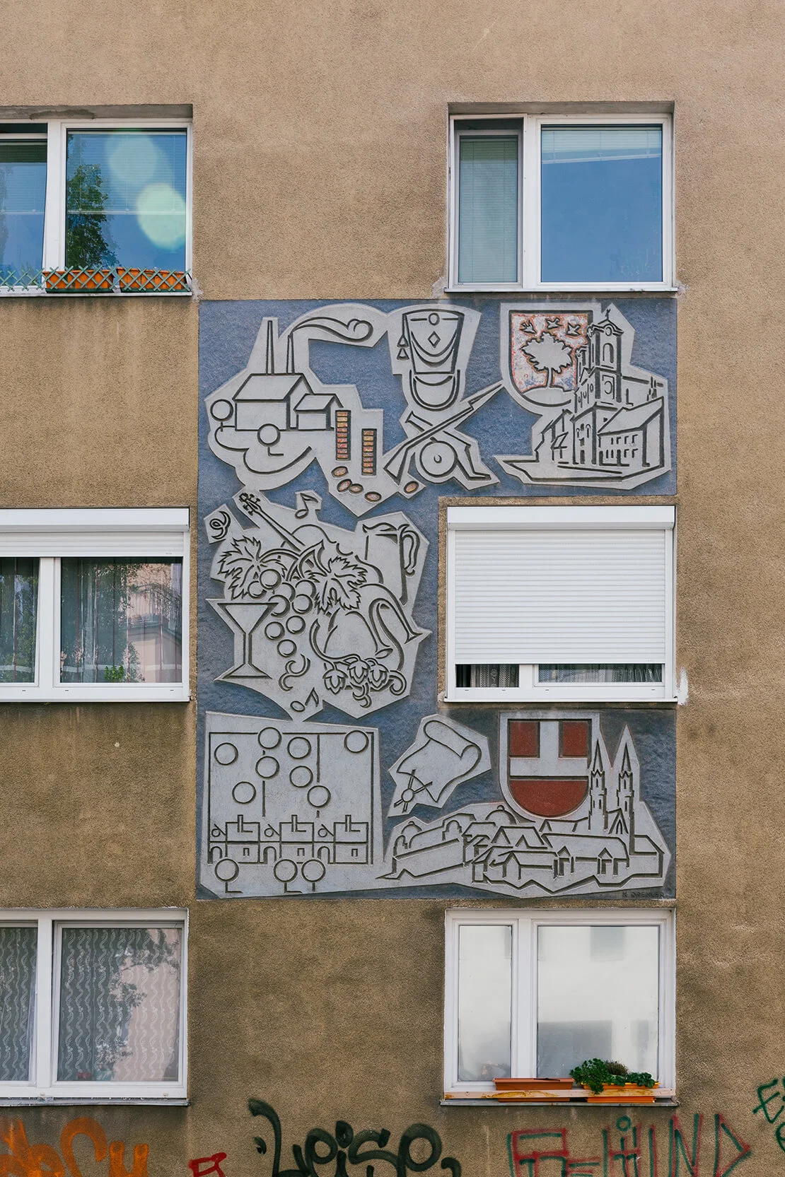 Sgraffito von Karl Drexler, Foto: Elodie Grethen  