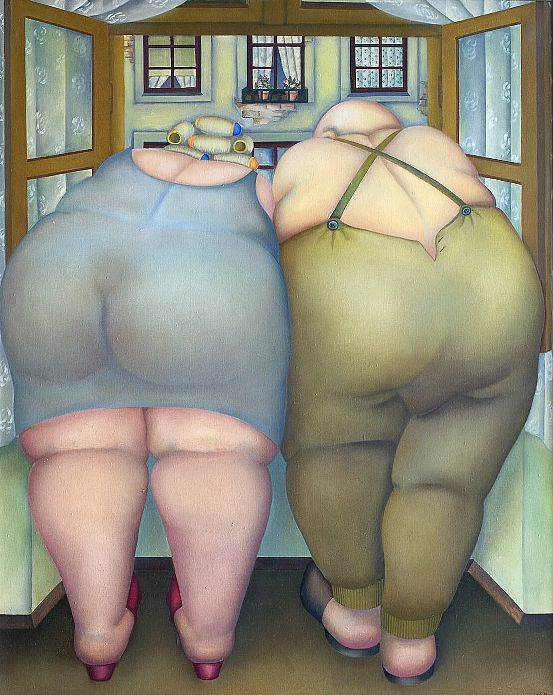 Erna Frank: Wien Triptychon (Mittelteil), 1978, Öl auf Textil, Wien Museum, © Bildrecht 2020