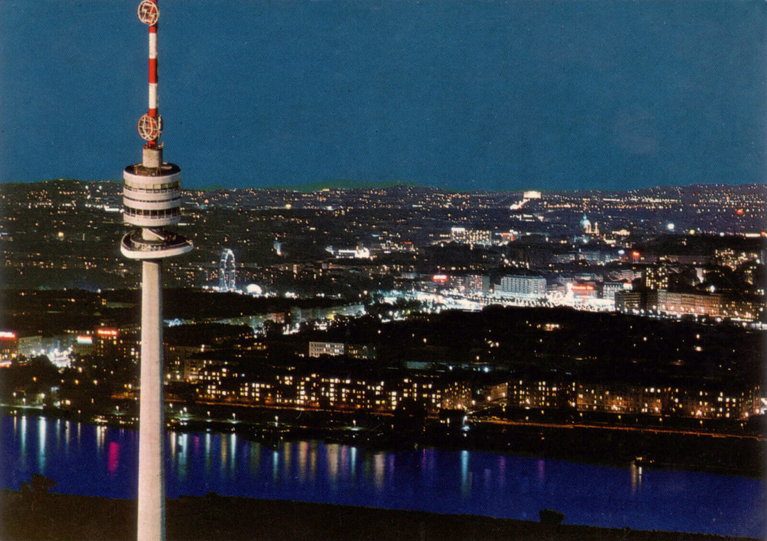 Wien, Donauturm, um 1970, Hersteller: Hans H. Rau, Wien, Sammlung Payer 