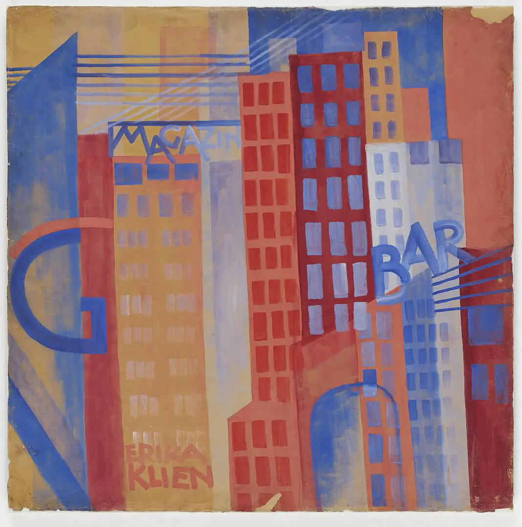 Erika Giovanna Klien: Teil VII aus dem siebenteiligen Fries „Gang durch die Großstadt“, Wien Museum,  Inv.-Nr. 171551/39   