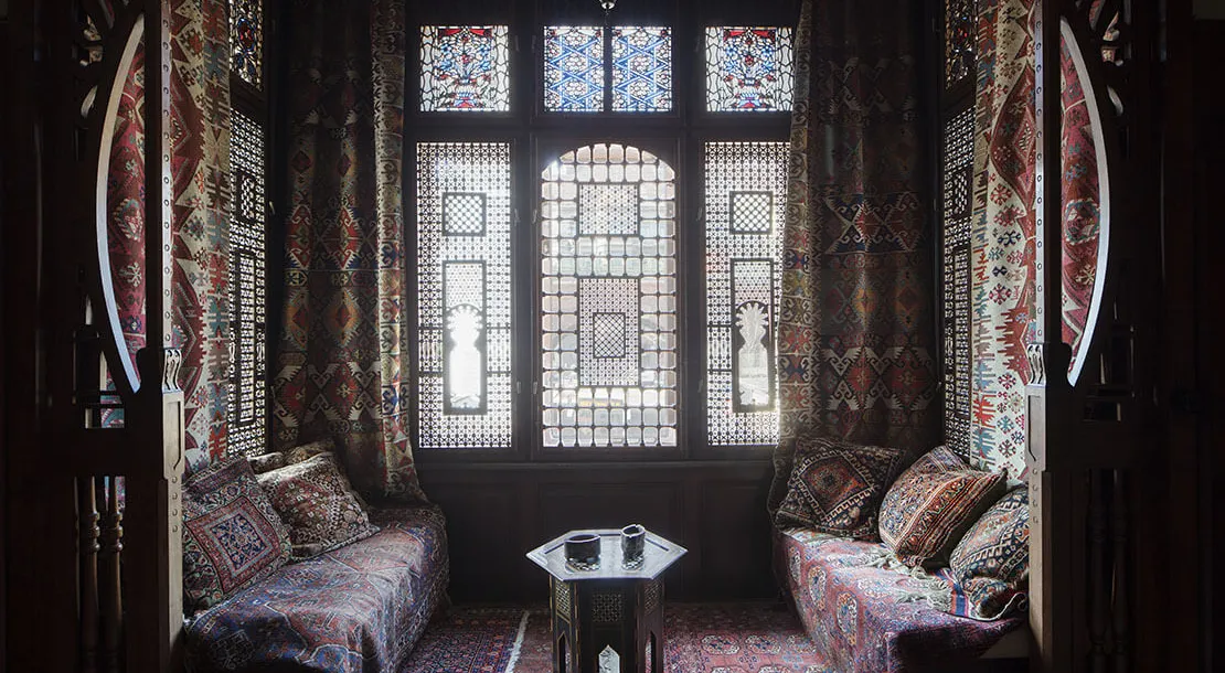 „Arabisches Zimmer“ von Johann Kainz-Bindl, Wien, 1901. Aufnahme am Währinger Gürtel 166. Foto: Wolfgang Thaler, 2015