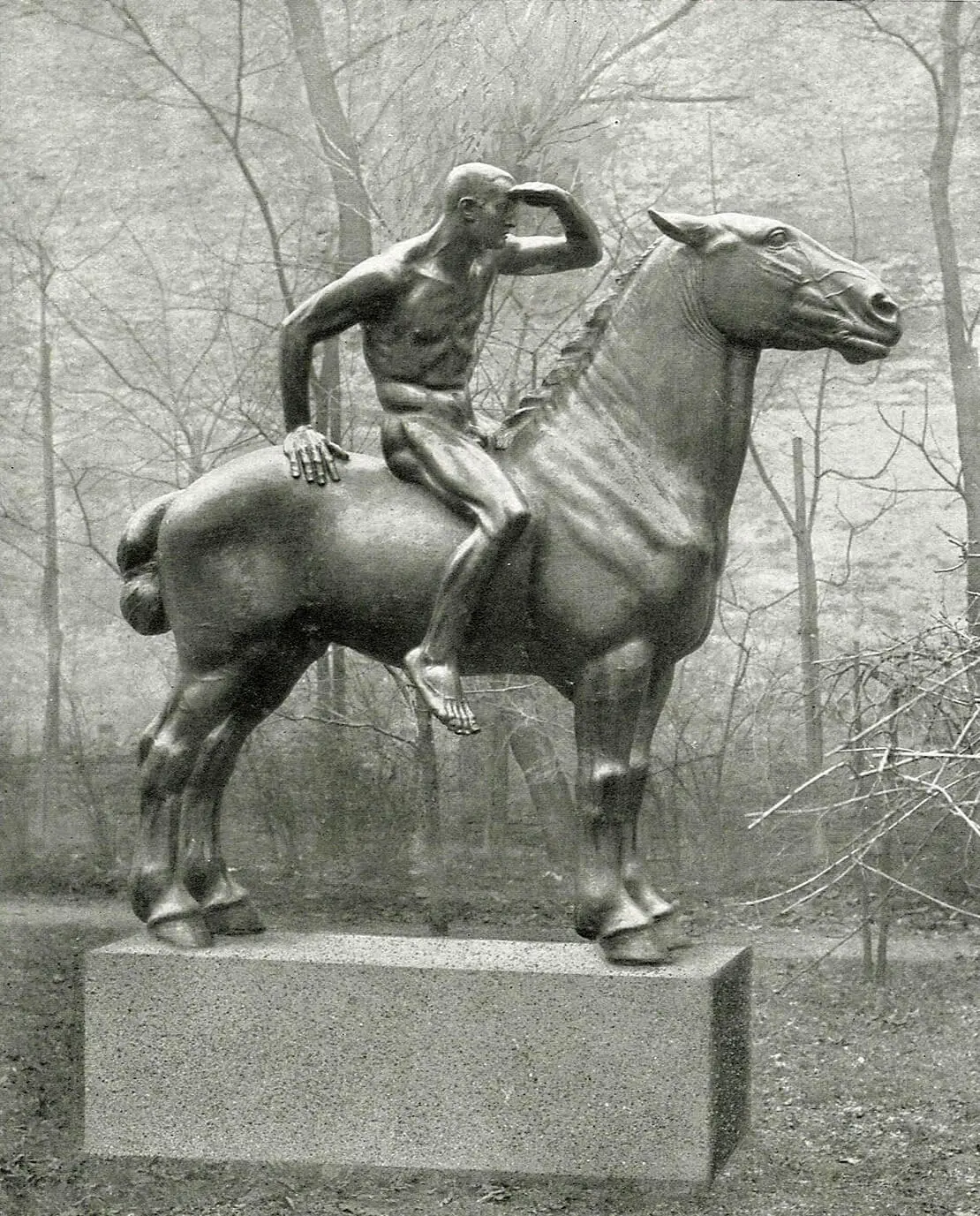 Josef Müllner, „Nackter Reiter“, 1908/1910, Foto: Universitätsbibliothek Heidelberg  