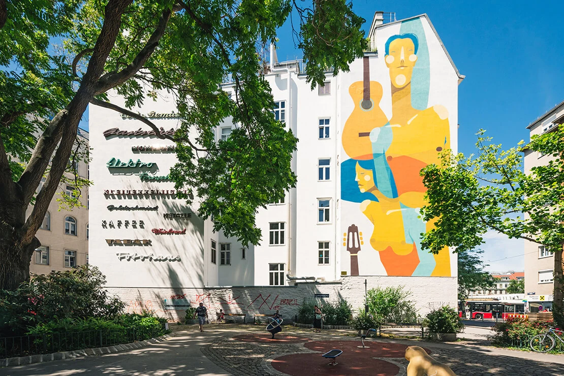 Mauerschau am Ludwig-Hirsch-Platz, © Klaus Pichler  