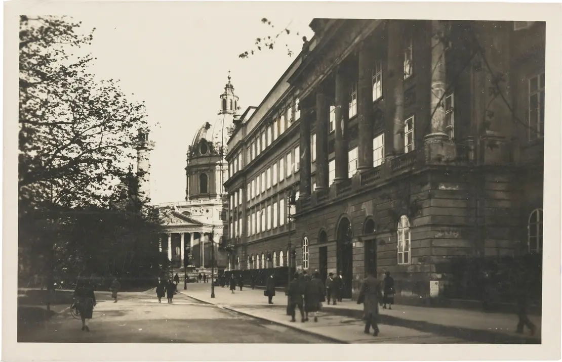 Technische Hochschule am Karlsplatz, 1928, Ansichtskarte, Wien Museum, Inv.-Nr. 231319  