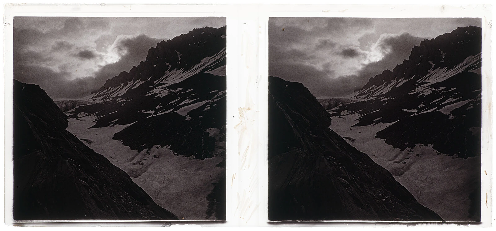 Karl Pollak, Großvenediger-Gebiet, Juni 1931, Stereopositiv (Glas), nicht im Pollak-Negativverzeichnis gelistet, Wien Museum, Inv.-Nr. 316543/46/1  