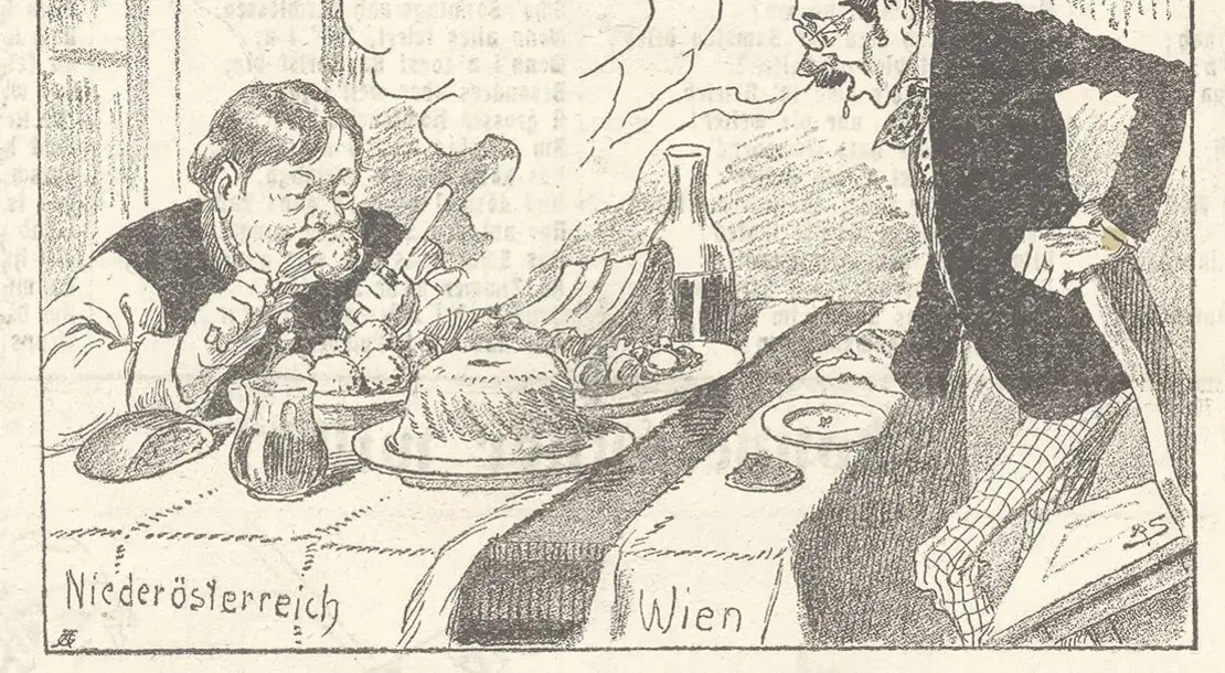Karikatur in Kikeriki, 21.11.1920, Wienbibliothek im Rathaus
