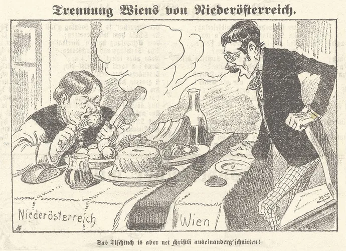 Karikatur in Kikeriki, 21.11.1920, Wienbibliothek im Rathaus