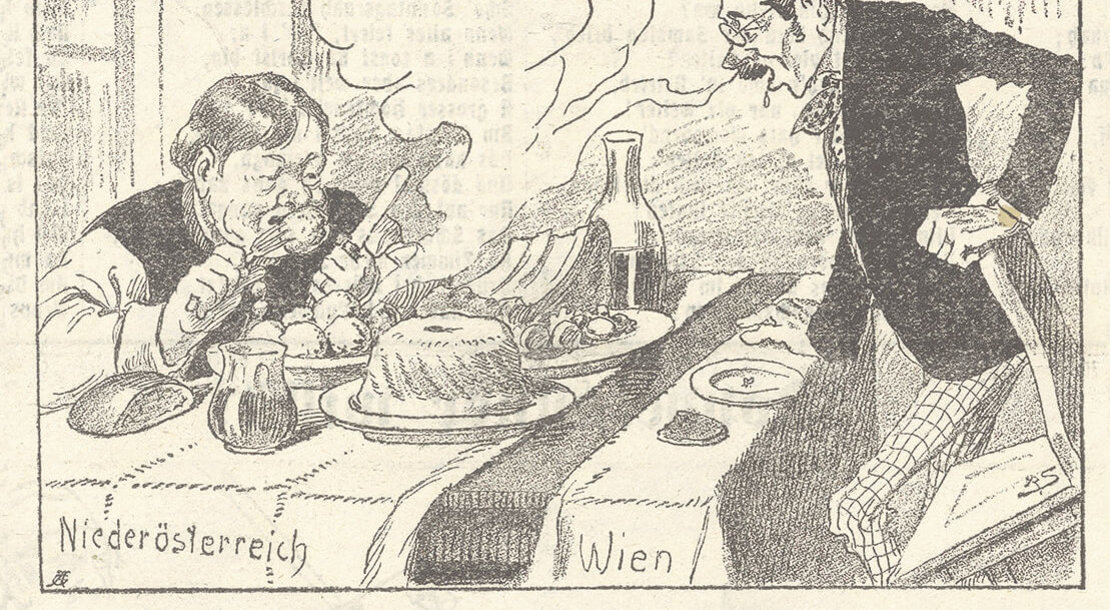 Karikatur in Kikeriki, 21.11.1920, Wienbibliothek im Rathaus 