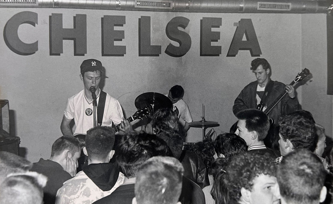 Die Band „The Wrecking Crew“ im alten Chelsea in der Piaristengasse 1, April 1987, Foto: Tom Koch 