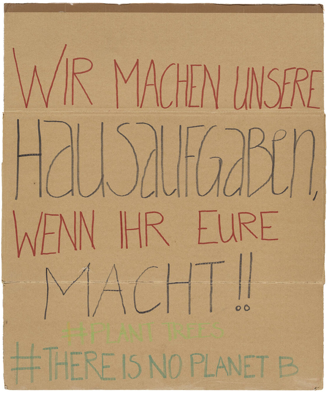 Protestschilder der „Fridays for Future“-Bewegung in Wien, 2019, Wien Museum 