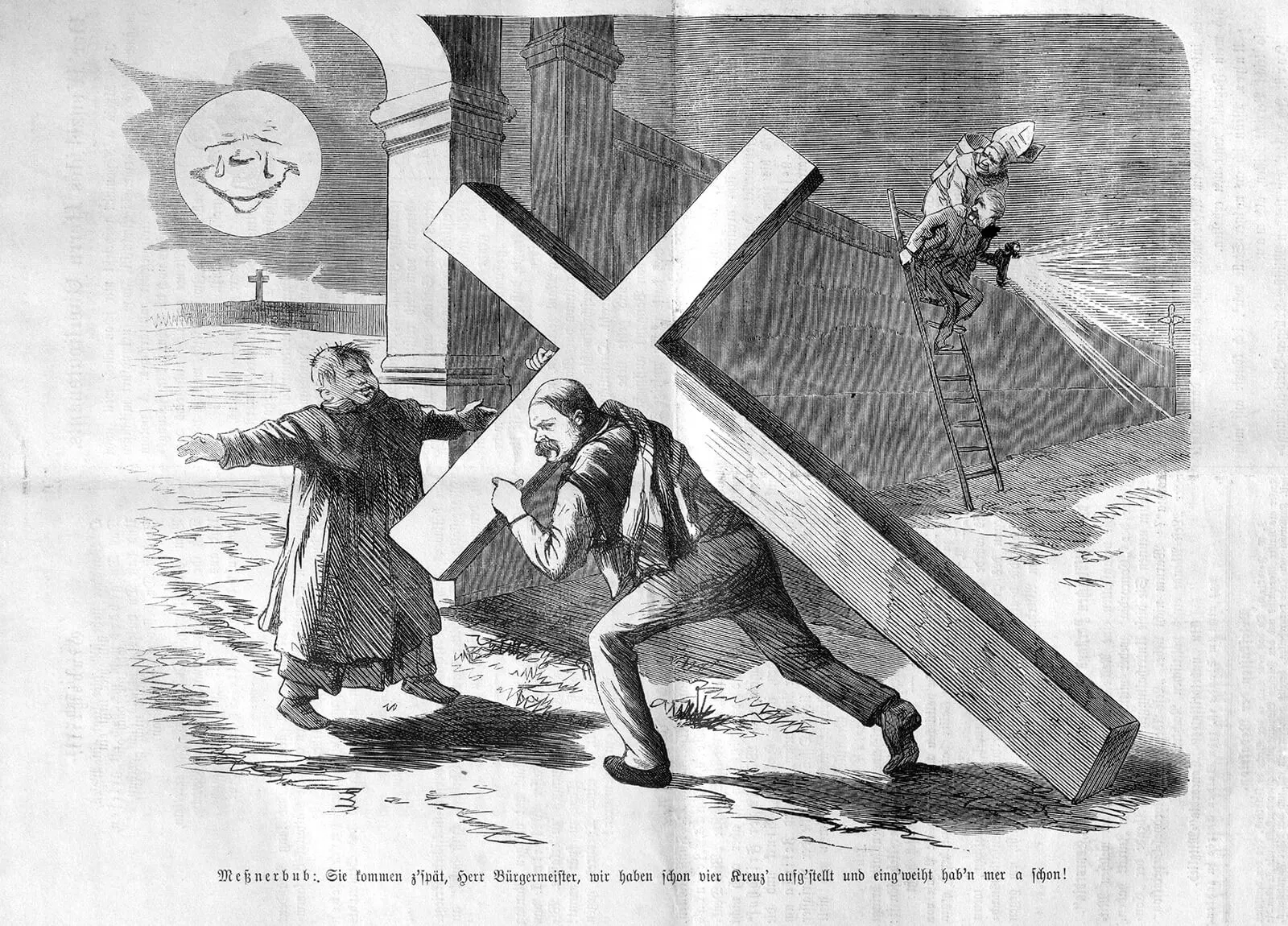 Karikatur in der Zeitschrift „Figaro“ vom 7. November 1874. ANNO/ÖNB