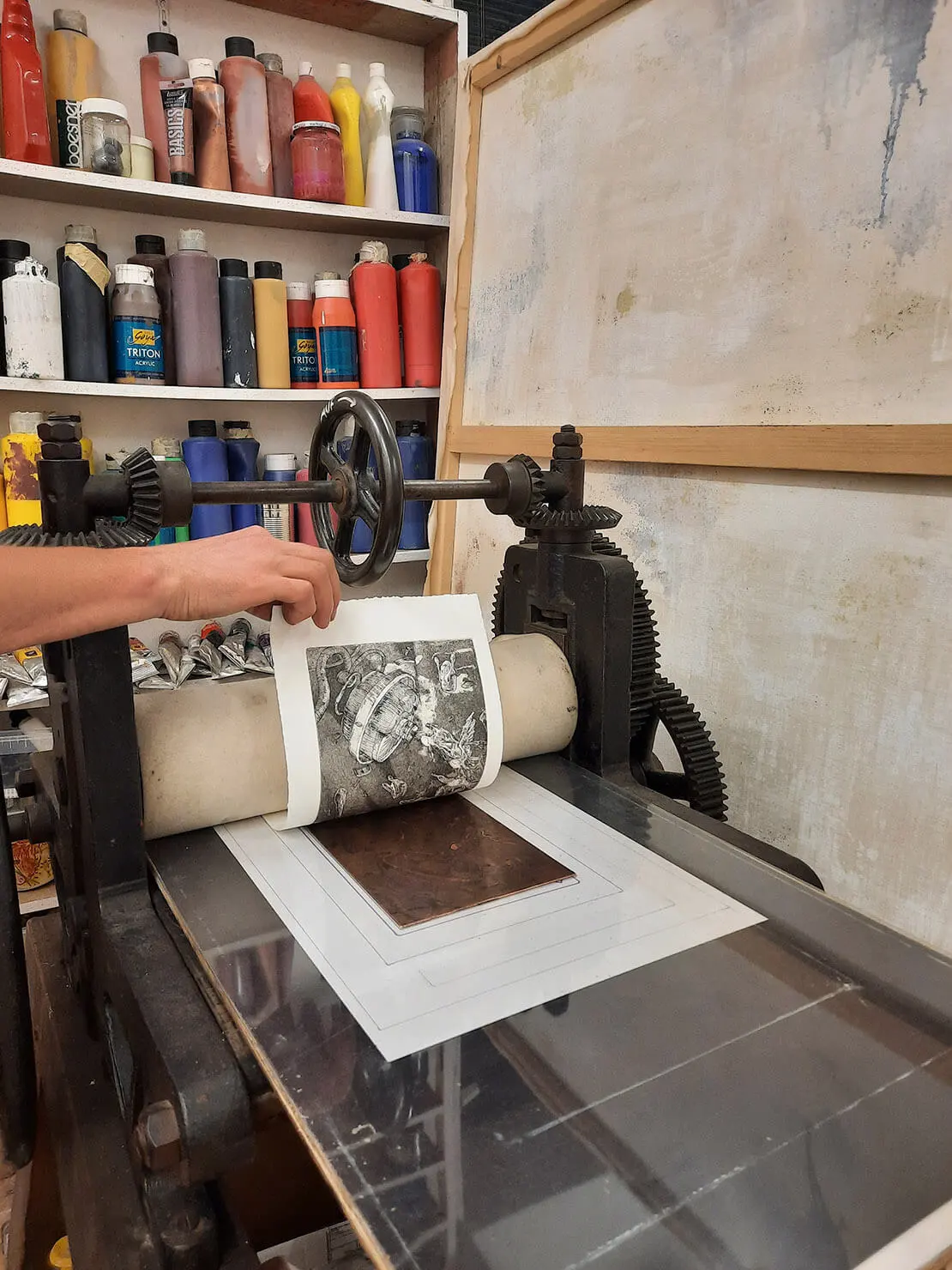 Eine gemeinsame Serie von sechs Radierungen zum Thema „Urban Natures“ wird demnächst erhältlich sein (Auflage: 15 Stück). Fotos: El Jerrino  