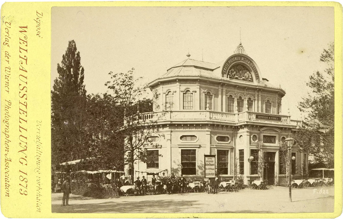 Pavillon der Pilsener Actien-Brauerei auf der Wiener Weltausstellung 1873, Verlag der Wiener Photographen-Association, Wien Museum 