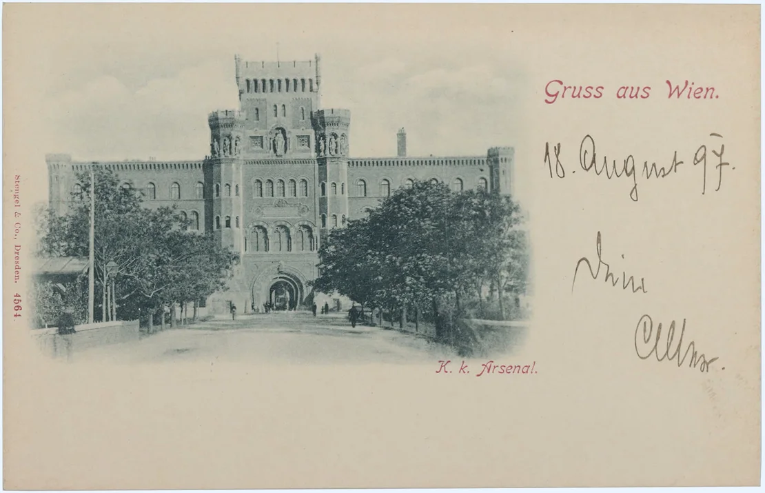 Gruss aus Wien, K. k. Arsenal, um 1897, Stengel & Co, Wien Museum  