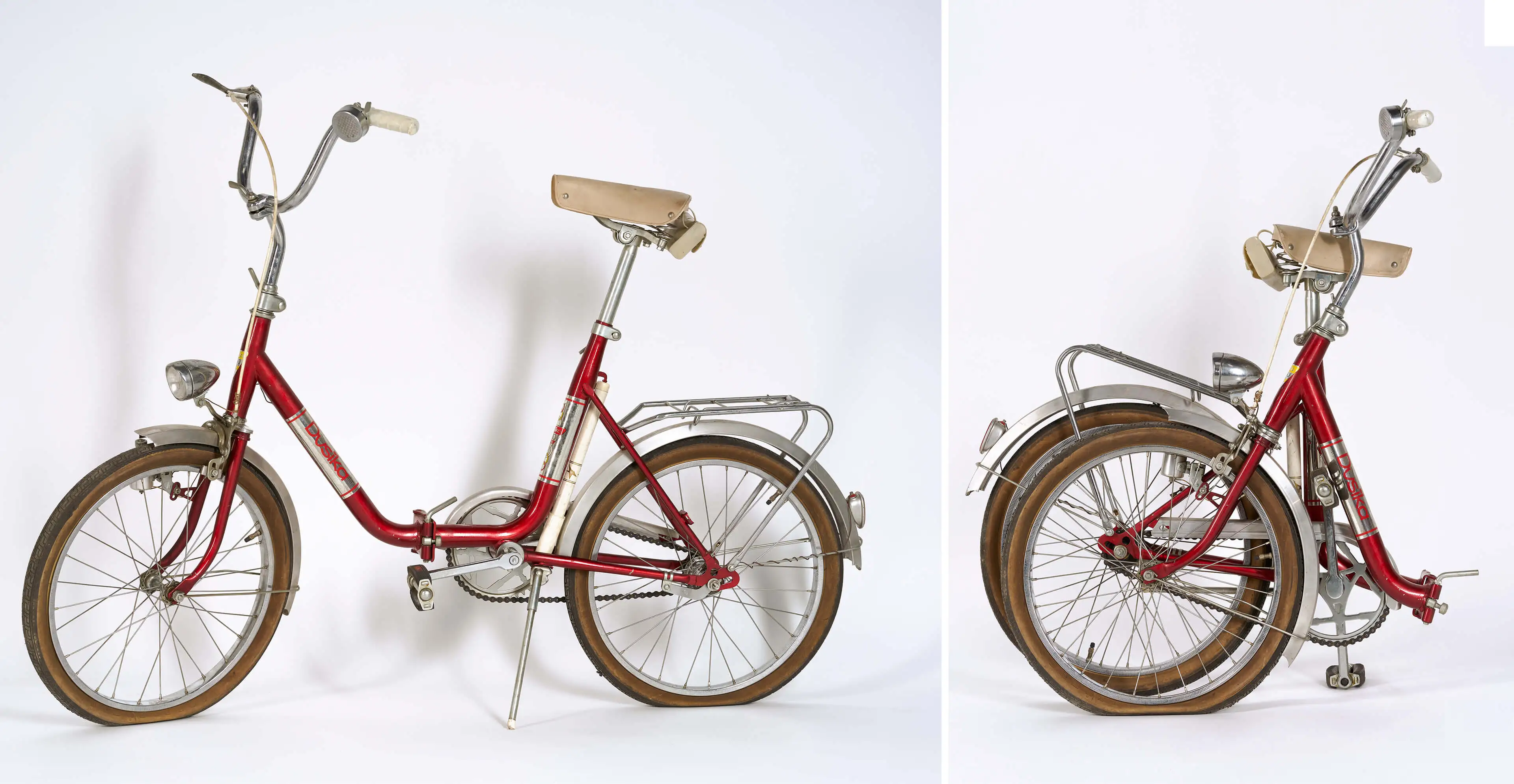 Klapprad (Campingrad) der Marke Dusika, frühe 1960er Jahre, Wien Museum    