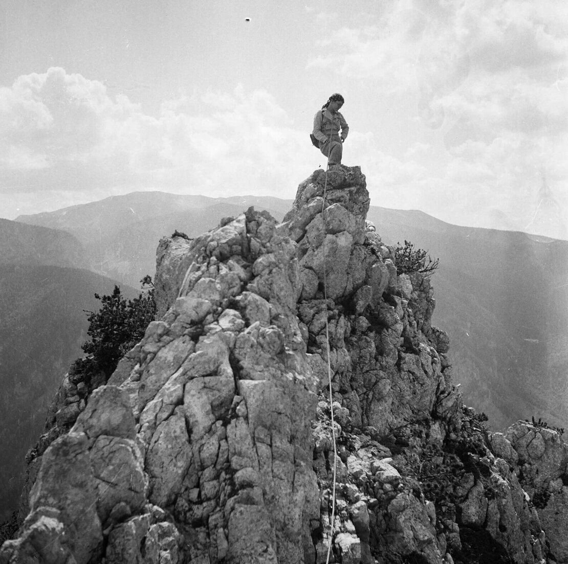 Bergsteigerin am Stadelwandgrat, um 1930, APA-Images / ÖNB-Bildarchiv / Österreichische Lichtbildstelle