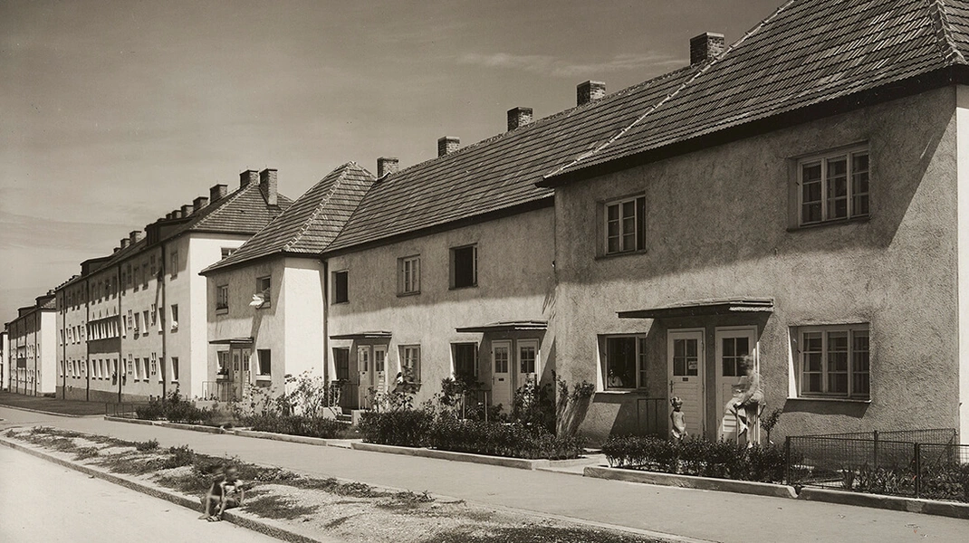 Franz Schacherl: Siedlung „Am Laaer Berg“ (heute: Holzknechtgasse 47), Foto: Martin Gerlach jun., 1932, Wien Museum, Inv.-Nr. 59161/609 