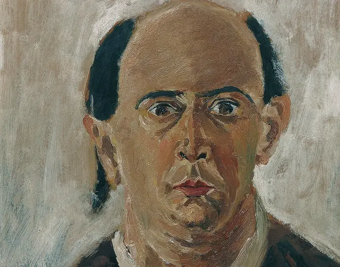 Arnold Schönberg: Selbstportrait (Ausschnitt), 1910, Catalogue raisonné 16, Wien Museum, Inv.-Nr. 77881