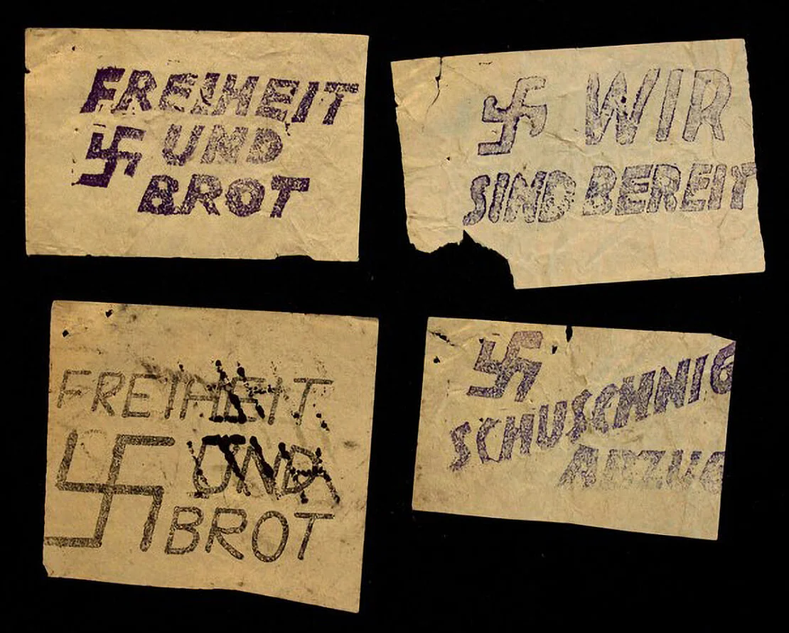 Streuzettel der NSDAP. Quelle: WStlA, M.Abt. 230, A2 – Q – Abschrankung, notstandspolizeiliche Maßnahmen, Kt. 1, Zl. 648/1938  