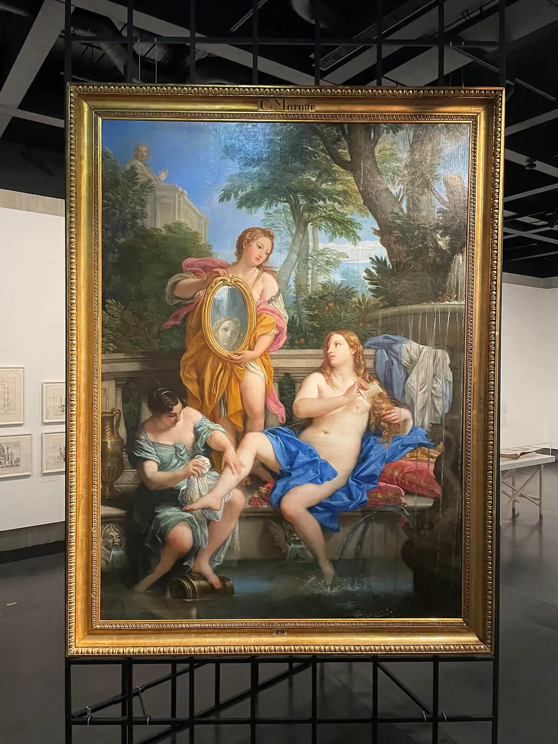 Carlo Maratta: Bathseba im Bade (in der aktuellen Ausstellung über Johann Bernhard Fischer von Erlach), 1693–1695, Öl auf Leinwand, Wien Museum, Inv.-Nr. 231904