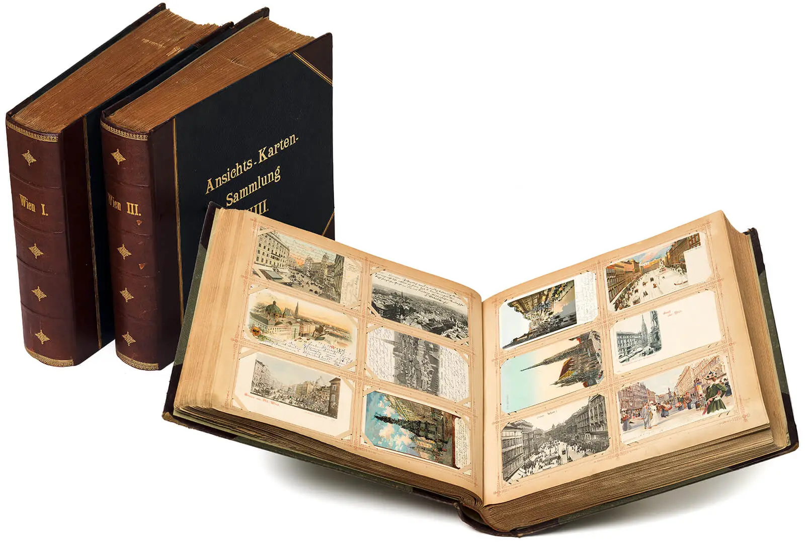 Sammelalben der Familie Reuss mit rund 2.400 Wien-Ansichtskarten, 1897 bis 1915, Wien Museum