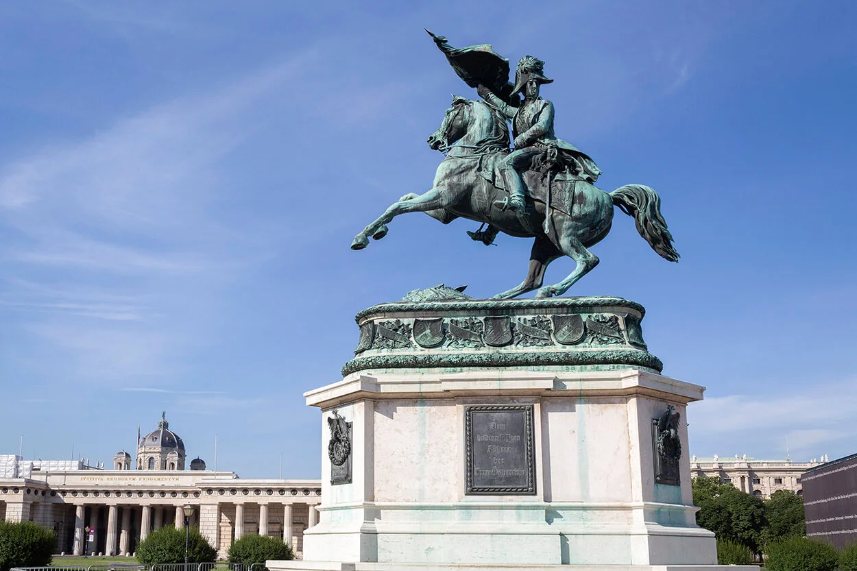 Reiterstandbild von Erzherzog Carl am Heldenplatz, Foto: Ernst Weingartner / Weingartner-Foto / picturedesk.com  