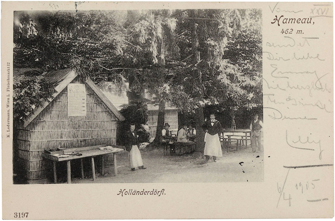 „Holländerdörfel“, Ansichtskarte, 1905 (Gebrauch), Wien Museum 