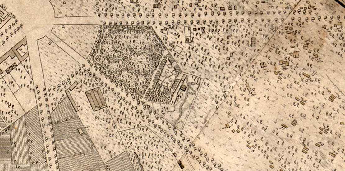 Der Kaisergarten im Stadtplan von 1812. Archiv Christian Hlavac 