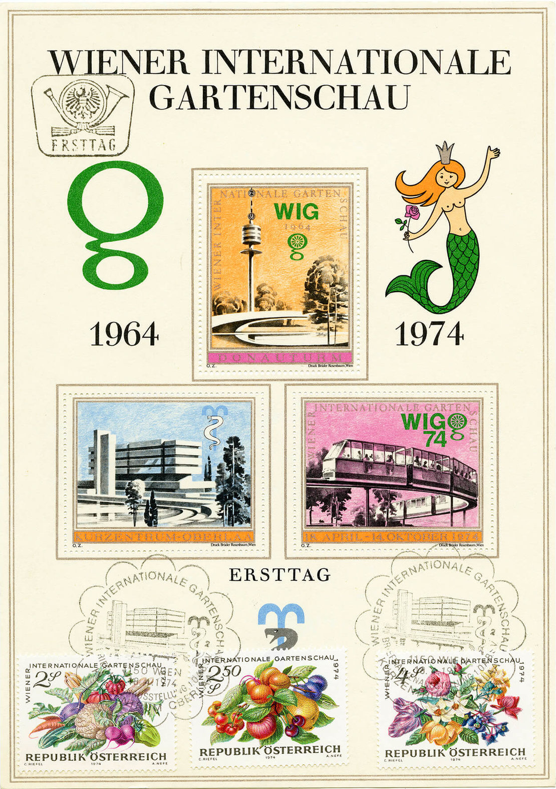 Briefmarkenset WIG 64/WIG 74. brandstaetter images / Archiv Gerald Piffl / picturedesk.com 