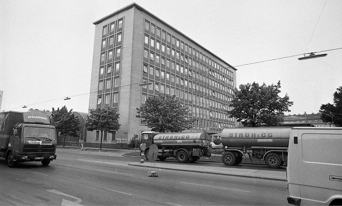 Das „Volksstimmehaus“ am Hochstädtplatz, 1981, Foto: Votava / Imagno / picturedesk.com