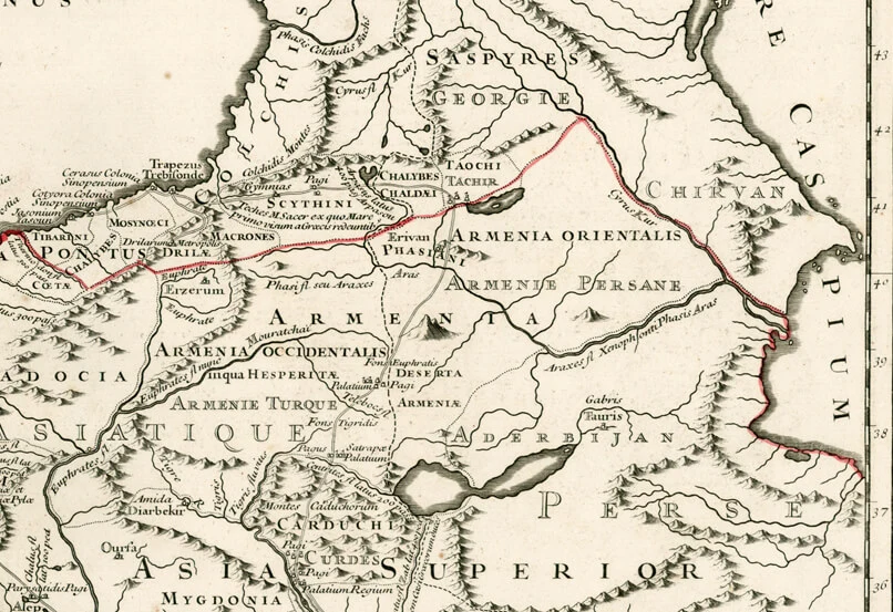 Philippe Buache: Karte Armeniens, um 1740, Wikimedia Commons  