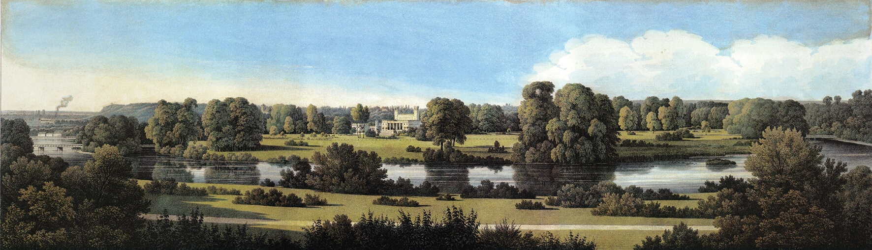 Einblick in Fürst Pücklers Gartengestaltung. Hermann Fürst von Pückler-Muskau,  Andeutungen über Landschaftsgärtnerei, 1834, Stiftung Fürst-Pückler-Park Bad Muskau  