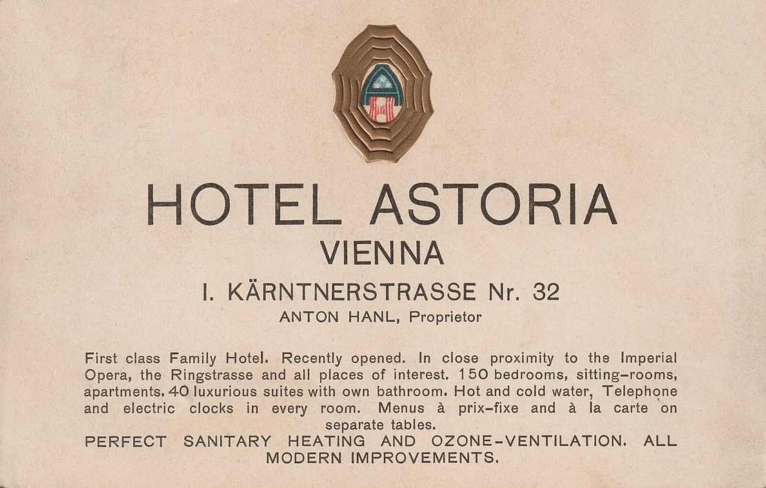 Englische Werbekarte, 1912, Sammlung Peter Payer  