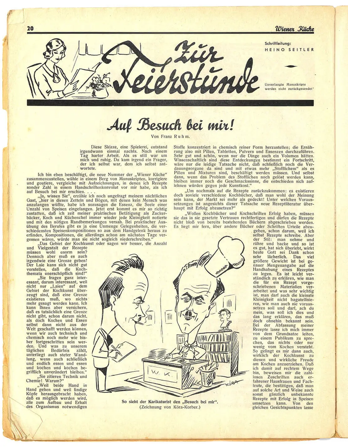 Wiener Küche, Nr. 50, 1934, Seite 20, Susanne Breuss  