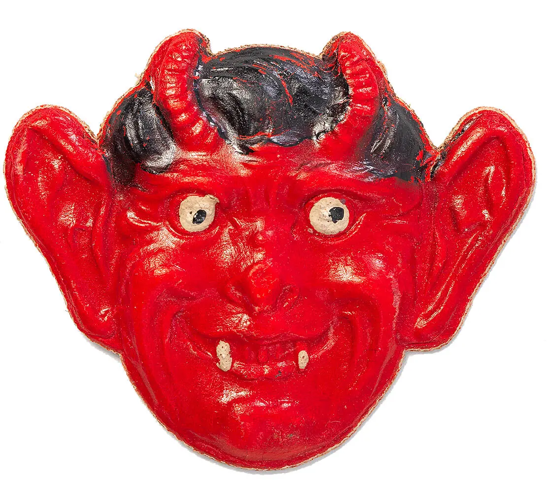 Krampuskopf aus geprägtem Papier, 20. Jh., Wien Museum