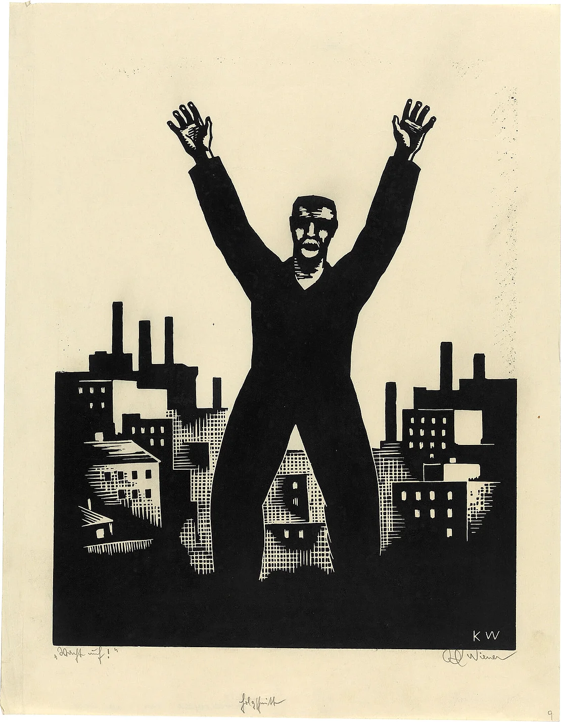 Karl Wiener: „Wacht auf!“, um 1929, Wien Museum, Inv.-Nr. 250533/2522  
