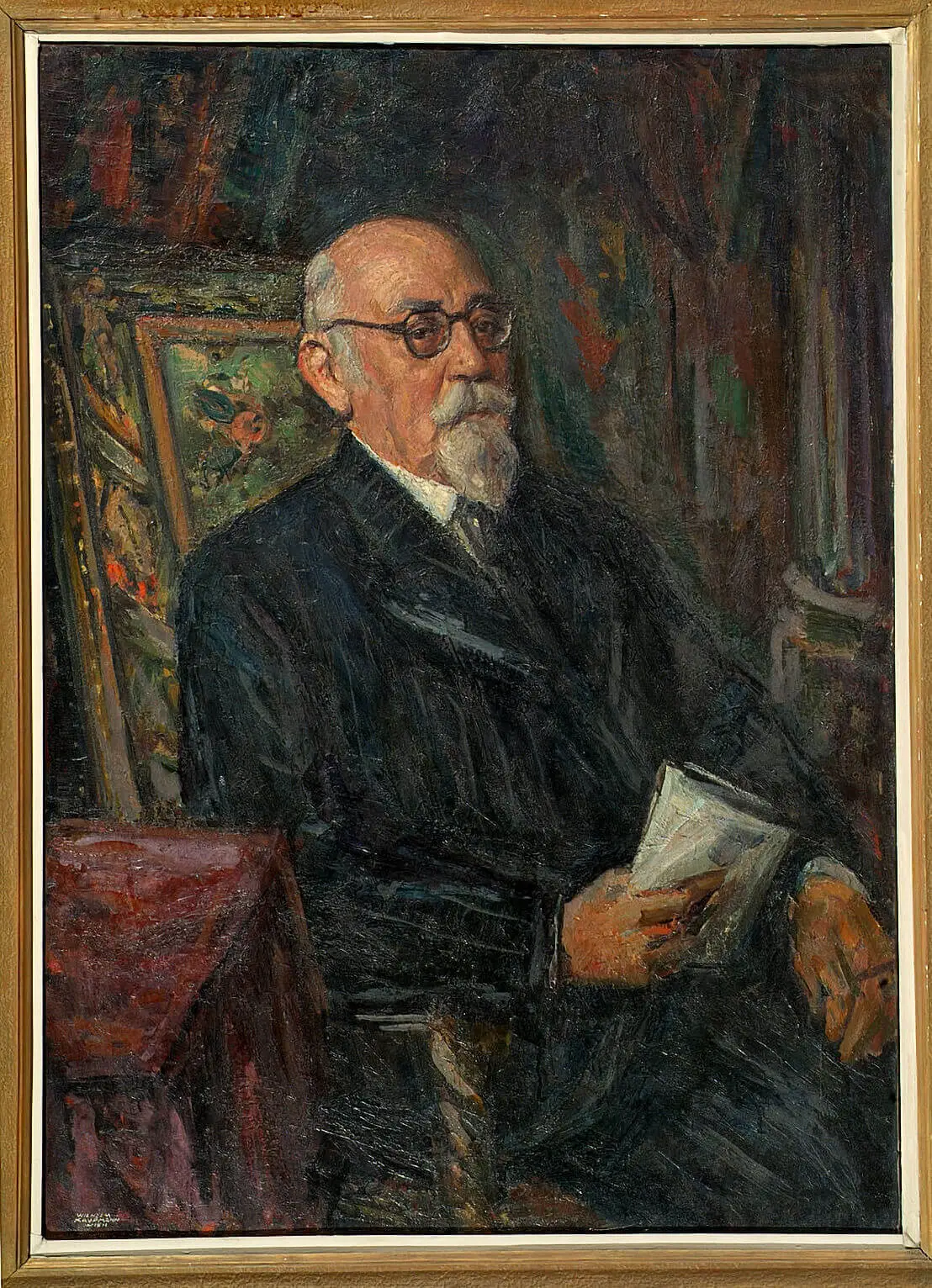 Wilhelm Kaufmann: Porträt Karl Renner, Öl auf Leinwand, um 1948, Wien Museum