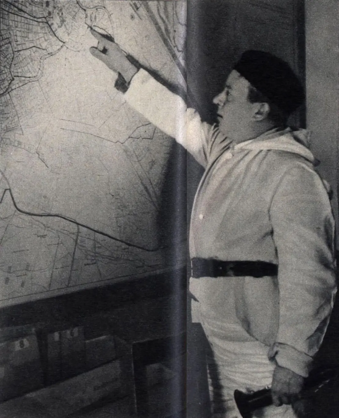 Wandkarte des Kanalnetzes, aus: Wiener Magazin, Juli 1936, S. 52/53, Quelle: ANNO/ÖNB  