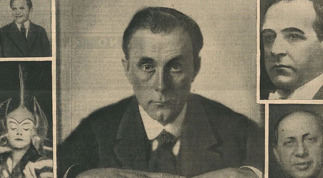 Adolf Loos als Jubilar, Fotografie von Trude Fleischmann, Der Wiener Tag, 10. Dezember 1930 (Ausschnitt), ÖNB (Anno)  