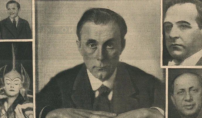 Adolf Loos als Jubilar, Fotografie von Trude Fleischmann, Der Wiener Tag, 10. Dezember 1930 (Ausschnitt), ÖNB (Anno)