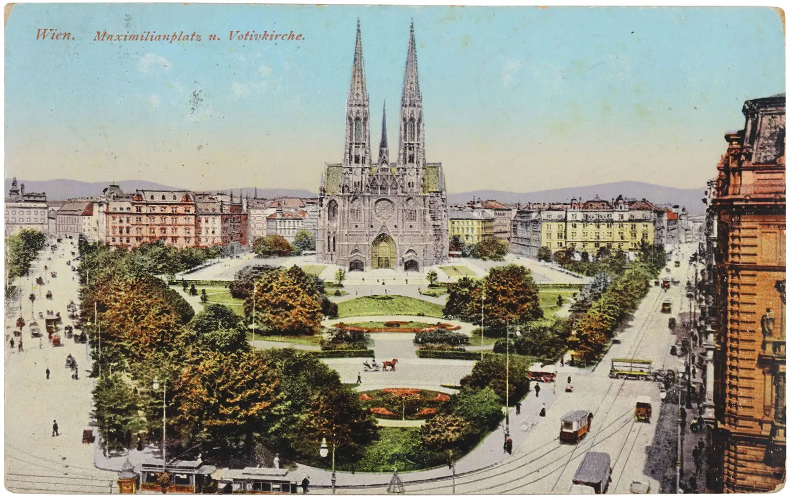 Maximilianplatz, Ansichtskarte, 1915, Wien Museum
